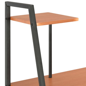 vidaXL Desk with Shelving Unit Black and Brown 102x50x117 cm