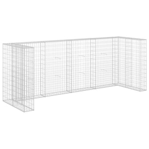 vidaXL Gabion Wall for Garbage Bins Galvanised Steel 320x100x120 cm