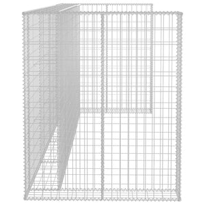 vidaXL Gabion Wall for Garbage Bins Galvanised Steel 320x100x120 cm