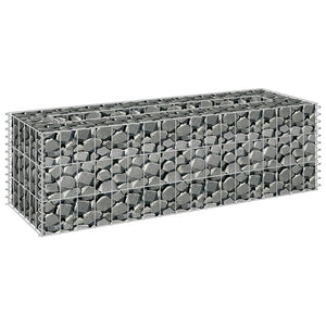 vidaXL Gabion Raised Bed Galvanised Steel 90x30x30 cm