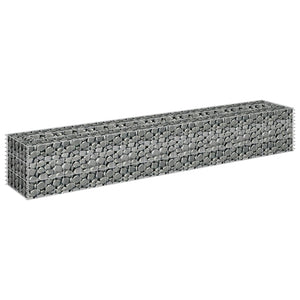 vidaXL Gabion Raised Bed Galvanised Steel 180x30x30 cm