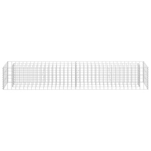 vidaXL Gabion Raised Bed Galvanised Steel 180x30x30 cm