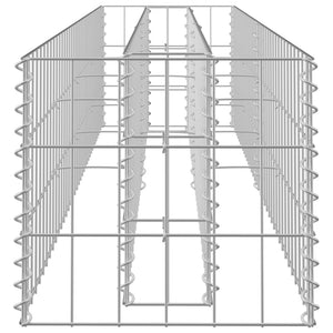 vidaXL Gabion Raised Bed Galvanised Steel 180x30x30 cm