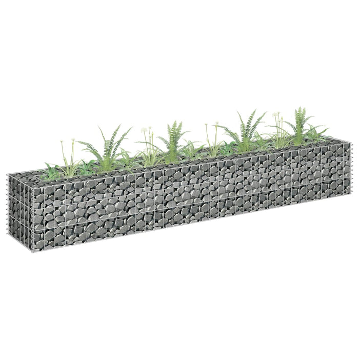 vidaXL Gabion Raised Bed Galvanised Steel 180x30x30 cm