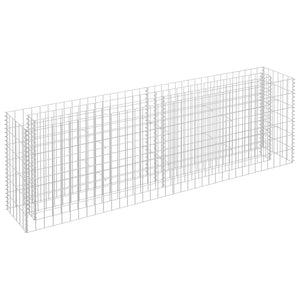 vidaXL Gabion Raised Bed Galvanised Steel 180x30x60 cm