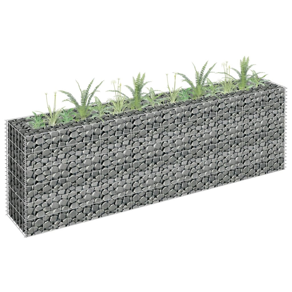 vidaXL Gabion Raised Bed Galvanised Steel 180x30x60 cm