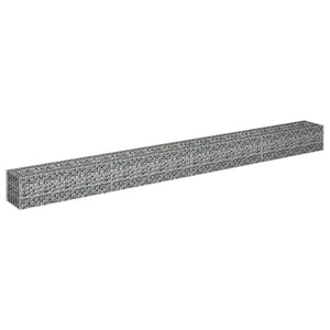 vidaXL Gabion Raised Bed Galvanised Steel 360x30x30 cm