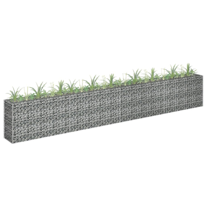 vidaXL Gabion Raised Bed Galvanised Steel 360x30x60 cm