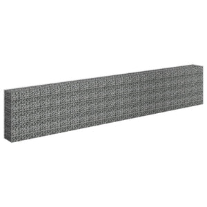 vidaXL Gabion Raised Bed Galvanised Steel 450x30x90 cm