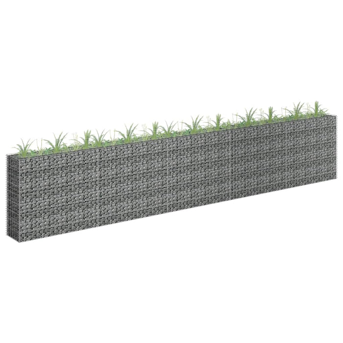 vidaXL Gabion Raised Bed Galvanised Steel 450x30x90 cm