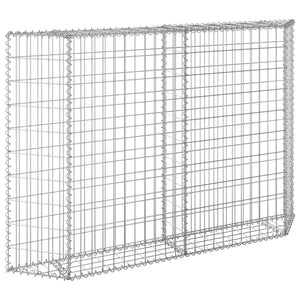 vidaXL Trapezium Gabion Raised Bed Galvanised Steel 150x20x100 cm