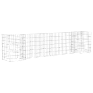 vidaXL H-Shaped Gabion Planter Steel Wire 260x40x60 cm