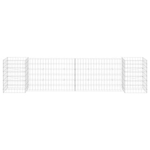 vidaXL H-Shaped Gabion Planter Steel Wire 260x40x60 cm