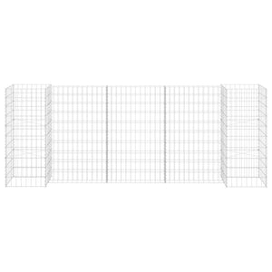 vidaXL H-Shaped Gabion Planter Steel Wire 260x40x100 cm