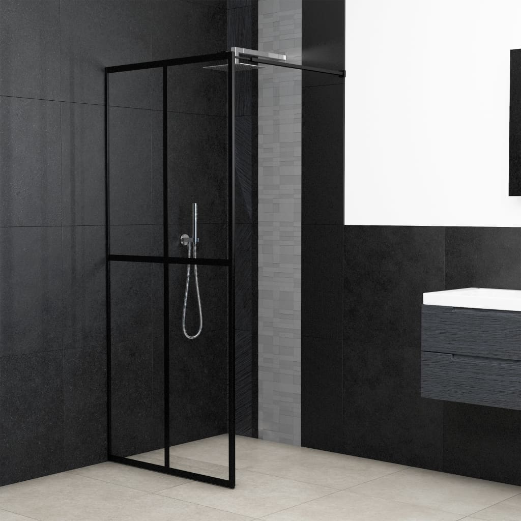 vidaXL Walk-in Shower Screen Clear Tempered Glass 90x195 cm