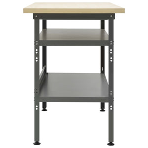 vidaXL Workbench Grey 120x60x85 cm Steel