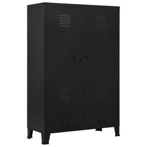 vidaXL Wardrobe Industrial Black 90x40x140 cm Steel