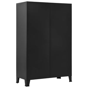 vidaXL Wardrobe Industrial Black 90x40x140 cm Steel