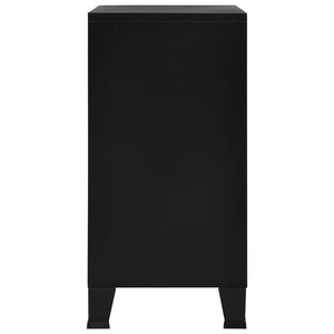 vidaXL Industrial Storage Chest Black 75x40x80 cm Steel