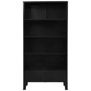 vidaXL Bookshelf Industrial Black 90x40x180 cm Steel