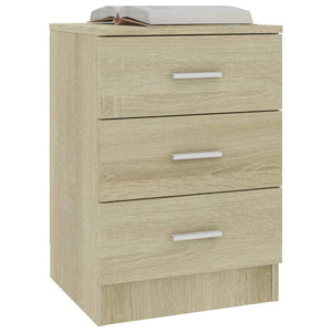 vidaXL Bedside Cabinets 2 pcs Sonoma Oak 38x35x56 cm Engineered Wood