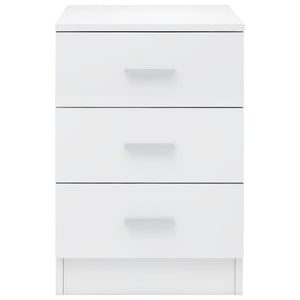 vidaXL Bedside Cabinet High Gloss White 38x35x56 cm Engineered Wood