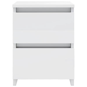 vidaXL Bedside Cabinet High Gloss White 30x30x40 cm Engineered Wood