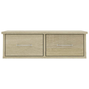 vidaXL Wall-mounted Drawer Shelf Sonoma Oak 60x26x18.5 cm Engineered Wood