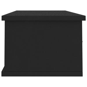 vidaXL Wall-mounted Drawer Shelf Black 88x26x18.5 cm Engineered Wood