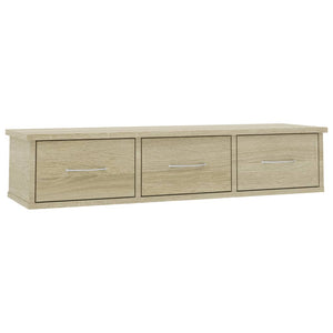 vidaXL Wall-mounted Drawer Shelf Sonoma Oak 88x26x18.5 cm Engineered Wood