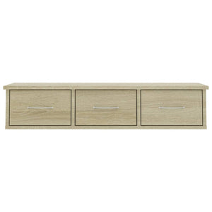 vidaXL Wall-mounted Drawer Shelf Sonoma Oak 88x26x18.5 cm Engineered Wood