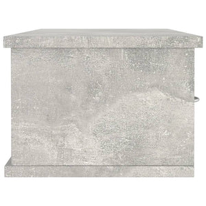 vidaXL Wall-mounted Drawer Shelf Concrete Grey 88x26x18.5 cm Engineered Wood