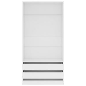 vidaXL Wardrobe White 100x50x200 cm Engineered Wood