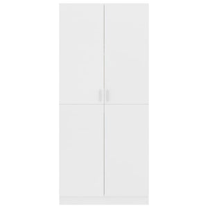 vidaXL Wardrobe White 80x52x180 cm Engineered Wood