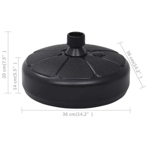 vidaXL Umbrella Base Sand/Water Filled 15 L Black