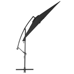 vidaXL Cantilever Umbrella with Aluminium Pole 300 cm Black