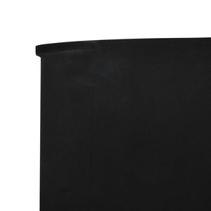 vidaXL 3-panel Wind Screen Fabric 400x80 cm Black