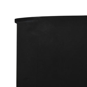 vidaXL 5-panel Wind Screen Fabric 600x160 cm Black