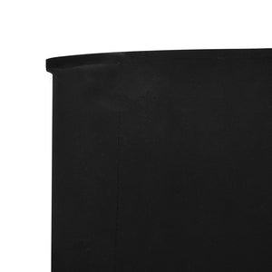 vidaXL 6-panel Wind Screen Fabric 800x80 cm Black