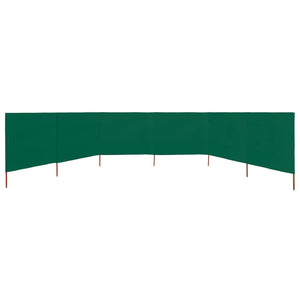 vidaXL 6-panel Wind Screen Fabric 800x120 cm Green