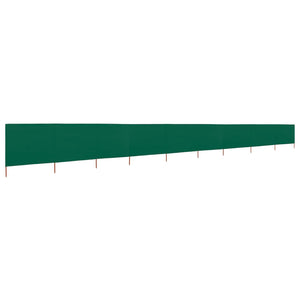 vidaXL 9-panel Wind Screen Fabric 1200x120 cm Green