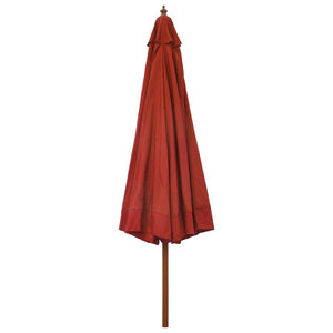 vidaXL Garden Parasol with Wooden Pole 330 cm Terracotta