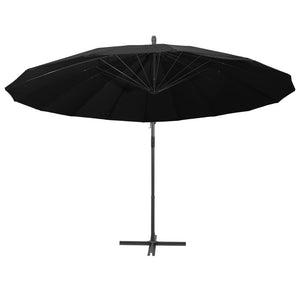 vidaXL Hanging Parasol Black 3 m Aluminium Pole