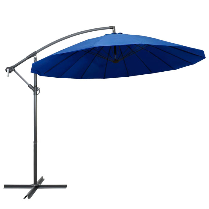 vidaXL Hanging Parasol Blue 3 m Aluminium Pole