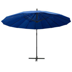 vidaXL Hanging Parasol Blue 3 m Aluminium Pole