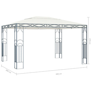 vidaXL Gazebo 400x300 cm Cream