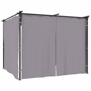 vidaXL Gazebo with Curtains 3x3 m Anthracite Steel