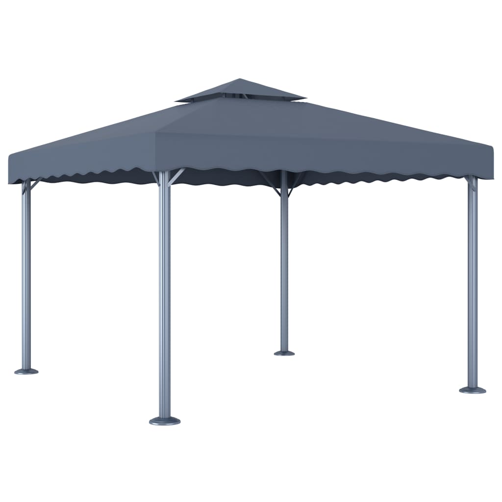 vidaXL Gazebo 300x300 cm Anthracite Aluminium