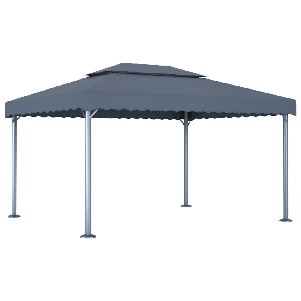 vidaXL Gazebo 400x300 cm Anthracite Aluminium