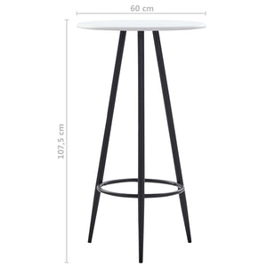 vidaXL Bar Table White 60x107.5 cm MDF